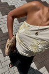 Florini Bloemen Mesh Top - Geel