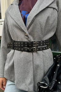 Phoebe Eyelet Riem - Zwart