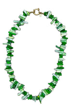 Flint Schelpen Ketting - Groen