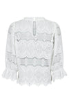 Adela Embroidery Blouse - Wit