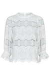 Adela Embroidery Blouse - Wit