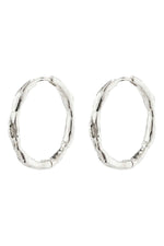 Eddy Recycled Organic Shaped Large Hoops - Zilver