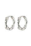 Eddy Recycled Organic Shaped Small Hoops Oorbellen - Zilver