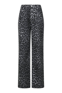 Simona Leopard Jeans - Grijs Luipaard