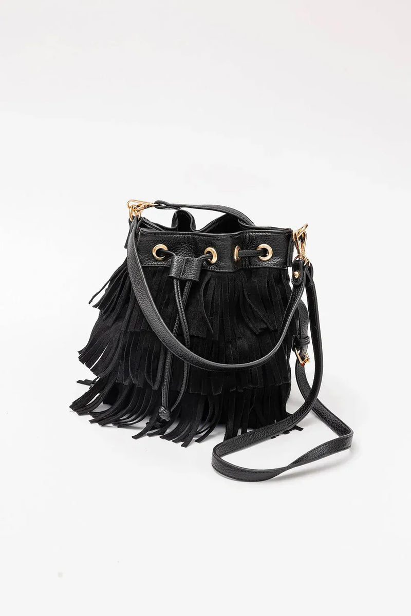 Jade Bucket Bag Frill - Zwart