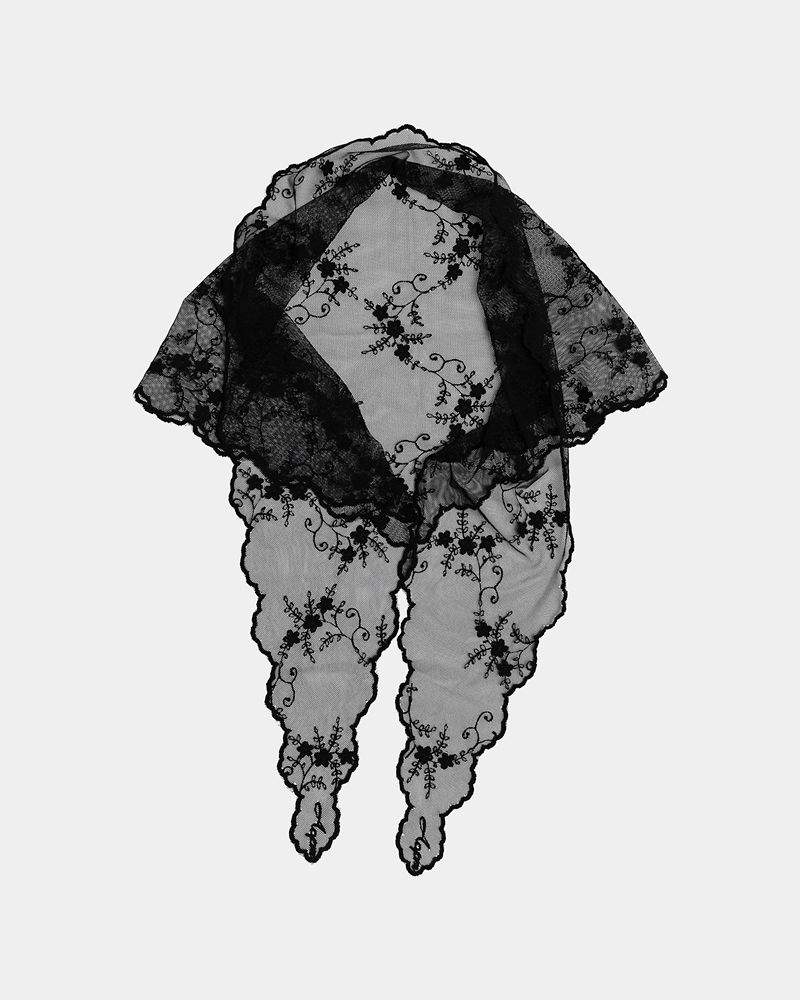 Lace Scarf - Zwart