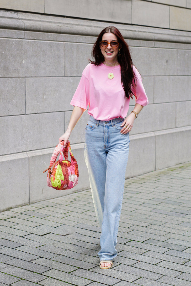 Bruna Smiley T-shirt - Soft Pink