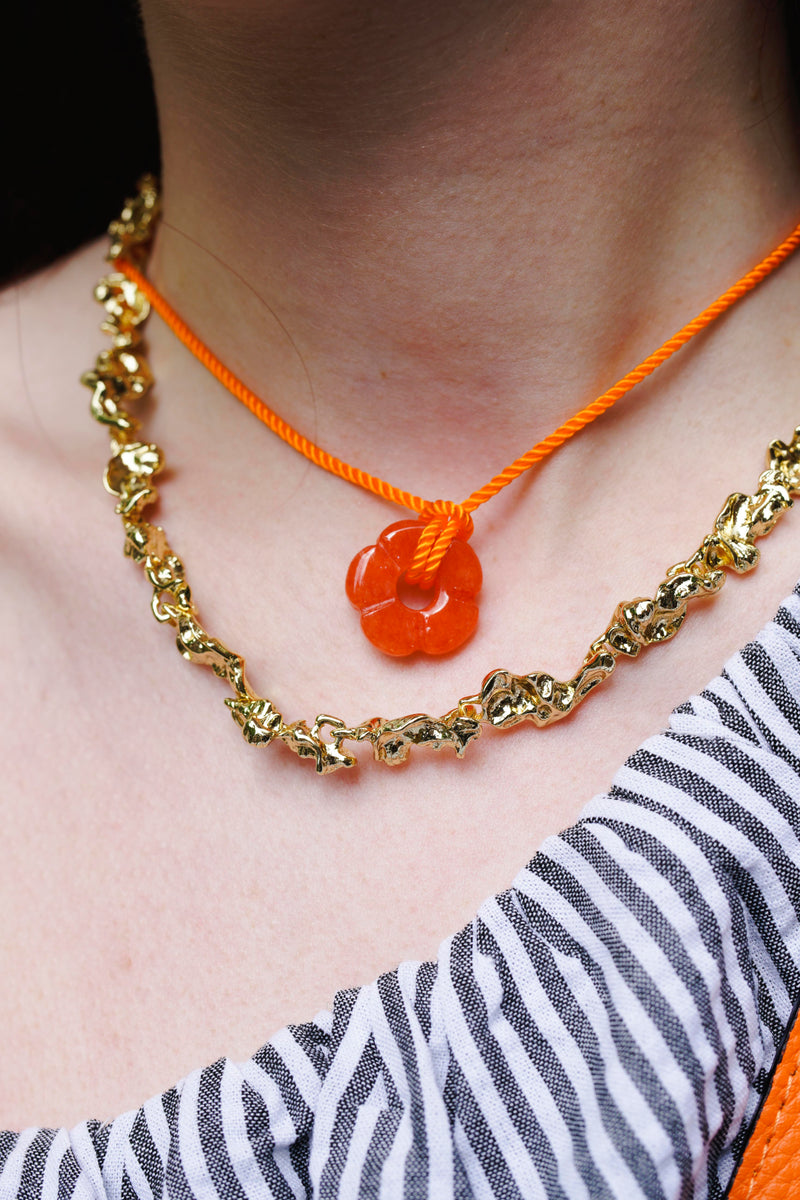 Candy Lace Ketting Of Armband - Tangerine