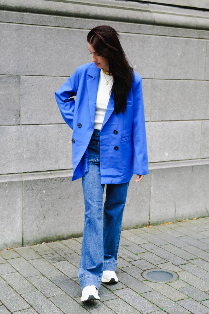 YASLikka Oversized Blazer - Blauw