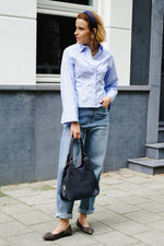 Rosa Gestreepte Blouse - Blauw