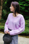 Evonna Nenaya V Pullover - Lila