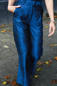 Theo Wide Pantalon - Blauw