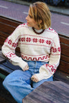 MSCHLerato Hope Pullover - Beige/Bordeaux