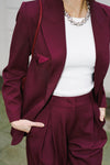 Premiere Single Blazer - Amarone Rood