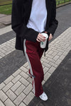 Baggy Track Pants - Amarone Rood