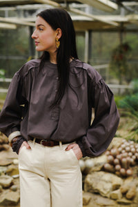 Puffy Tie Shirt - Mud