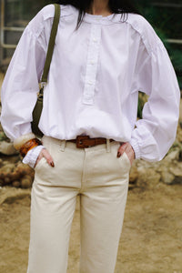 Puffy Tie Shirt - Wit