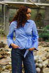 SLFAviana Wrap Blouse - Blauw