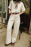 PCSavanna Denim Pants - Beige
