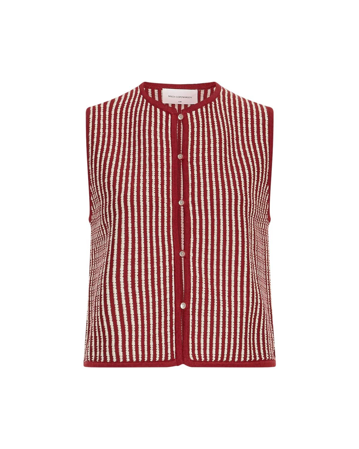 MSCHPriscilla Gilet - Rood/Beige
