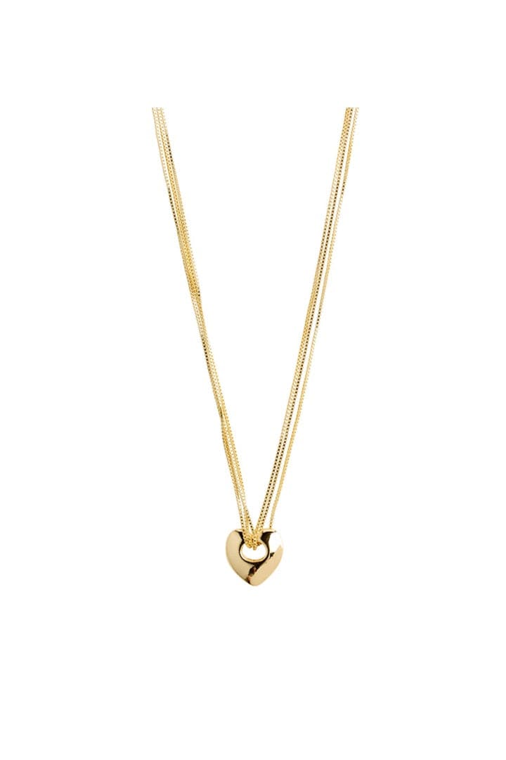 Wave Heart Necklace - Gold