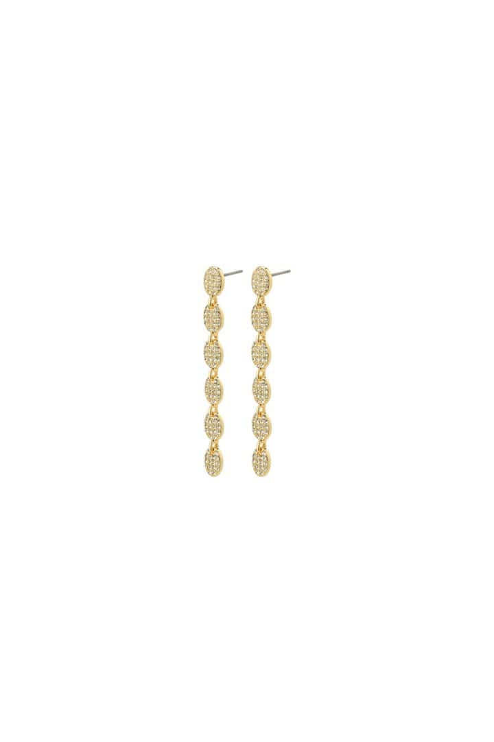 Beat Crystal Earrings - Gold