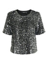 PCSerena Sequin Top - Zilver