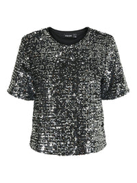 PCSerena Sequin Top - Zilver