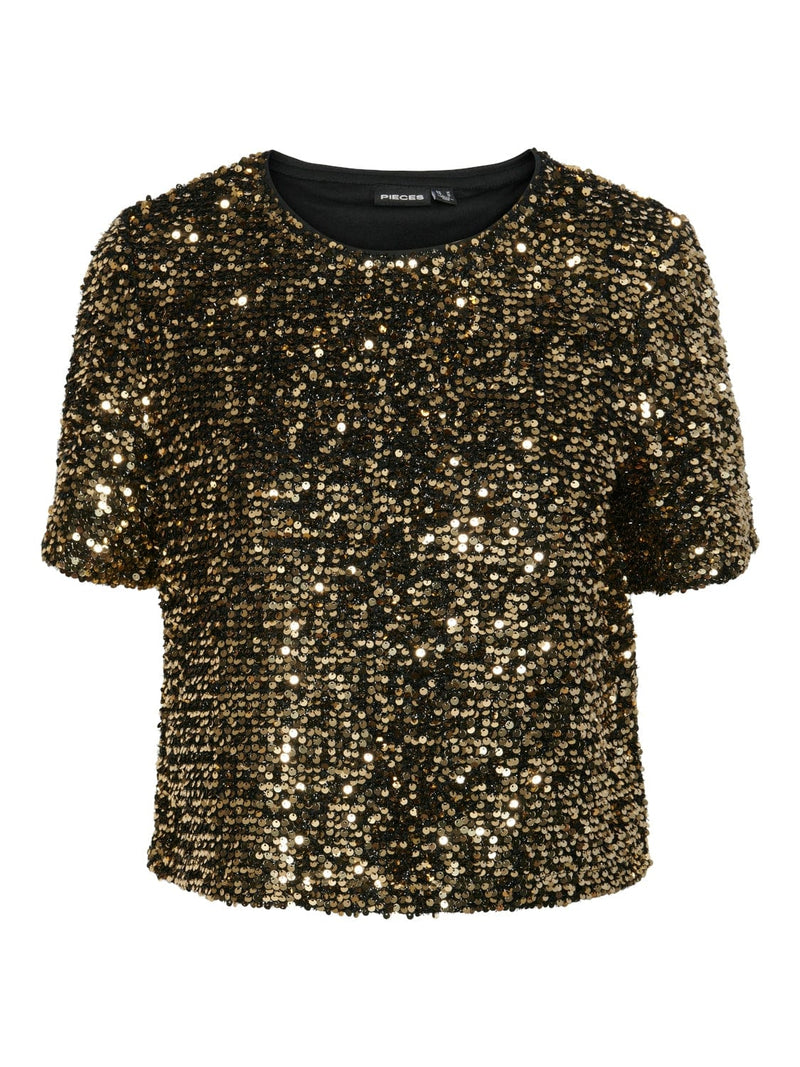 PCSerena Sequin Top - Goud