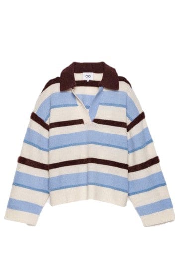 Plummer Polo - Crème/blauw/bordeaux