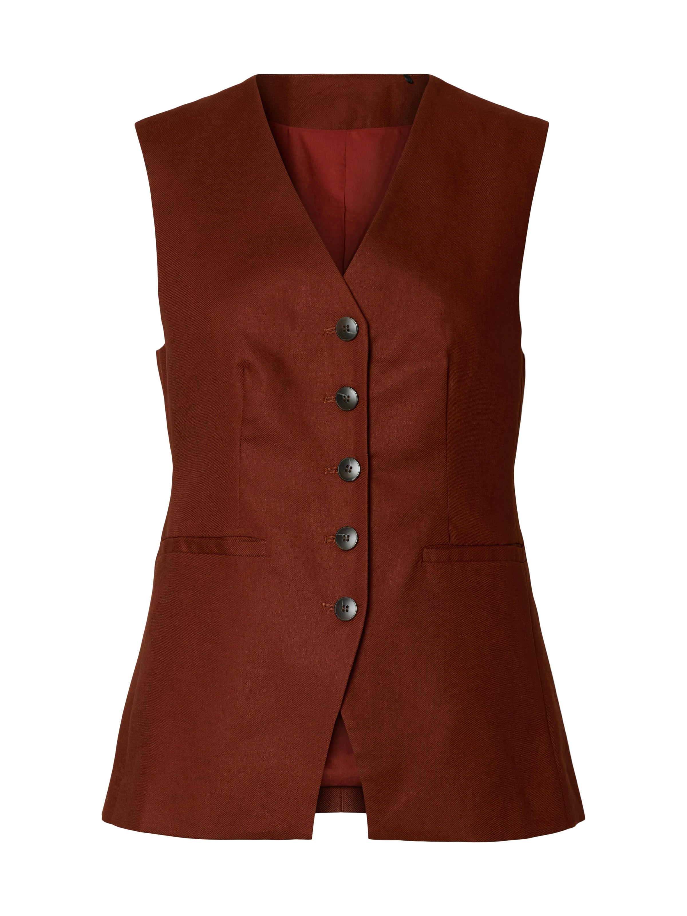 SLFFitted Vilka Gilet - Bruin