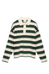 Sweep Polo - Crème/Groen/Roze