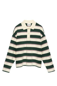 Sweep Polo - Crème/Groen/Roze