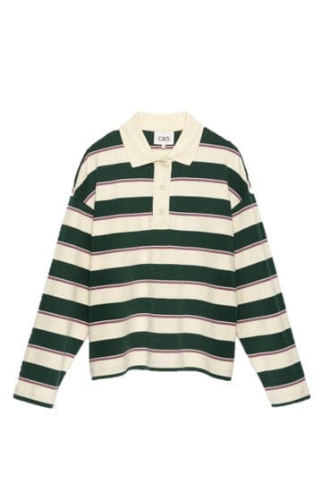 Sweep Polo - Crème/Groen/Roze