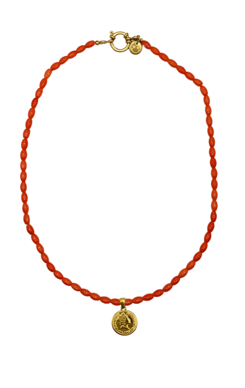 Tommy Royal Ketting - Koraal Rood