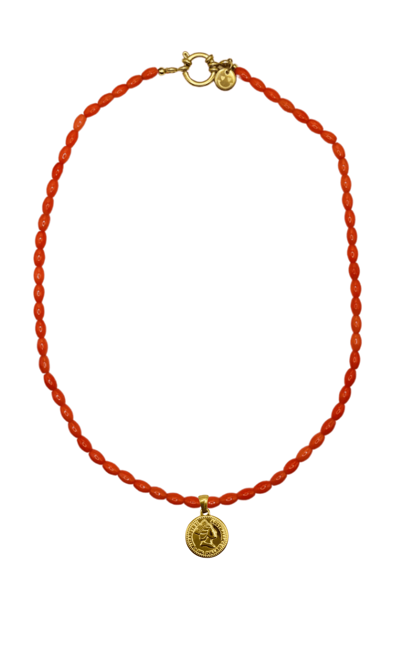 Tommy Royal Ketting - Koraal Rood