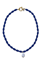 Tommy Pearl Ketting - Lapis Blauw