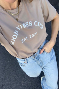 Good Vibes T-Shirt  - Beige