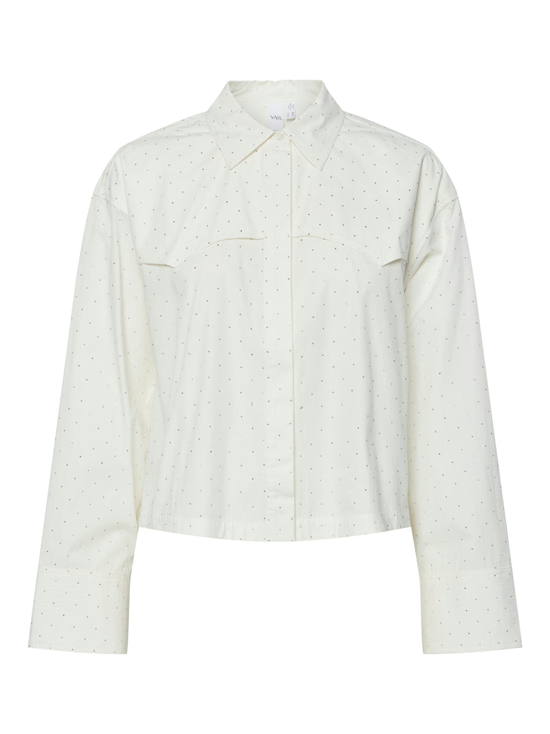 YASCiru Short Studded Blouse - Wit