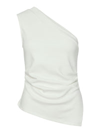 YASVenice One Shoulder Top - Wit
