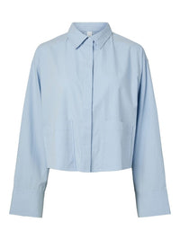 YASLee Cropped Blouse - Licht Blauw