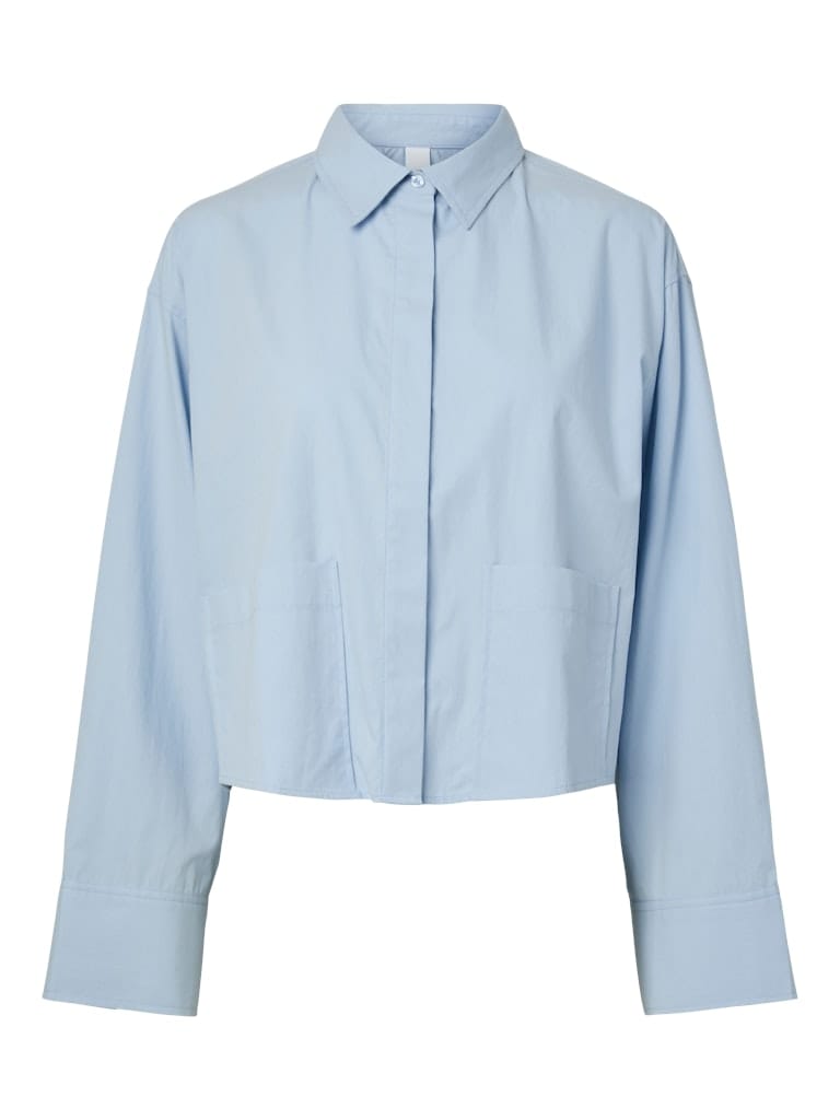 YASLee Cropped Blouse - Licht Blauw
