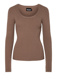 PCMira U-Neck Top - Fossil