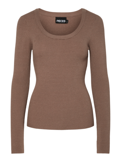 PCMira U-Neck Top - Fossil