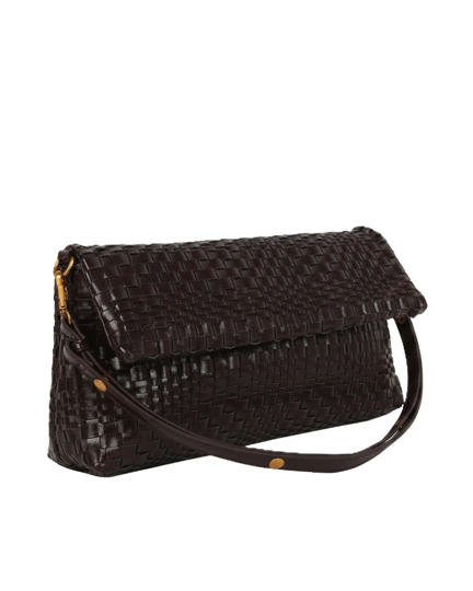 Arlene Braided Raw Structure Tas - Bruin
