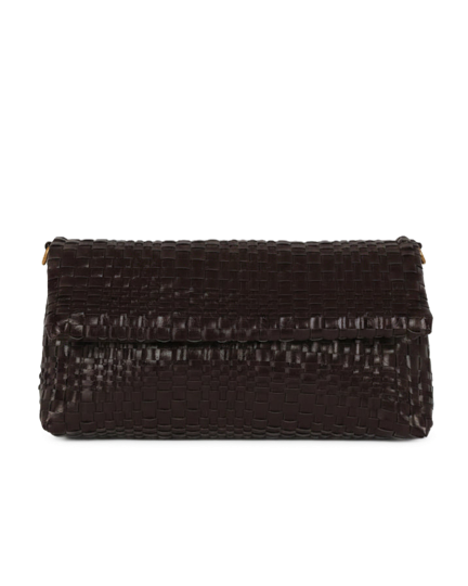 Arlene Braided Raw Structure Tas - Bruin