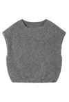 Ballon Hairy Knit Top - Grijs