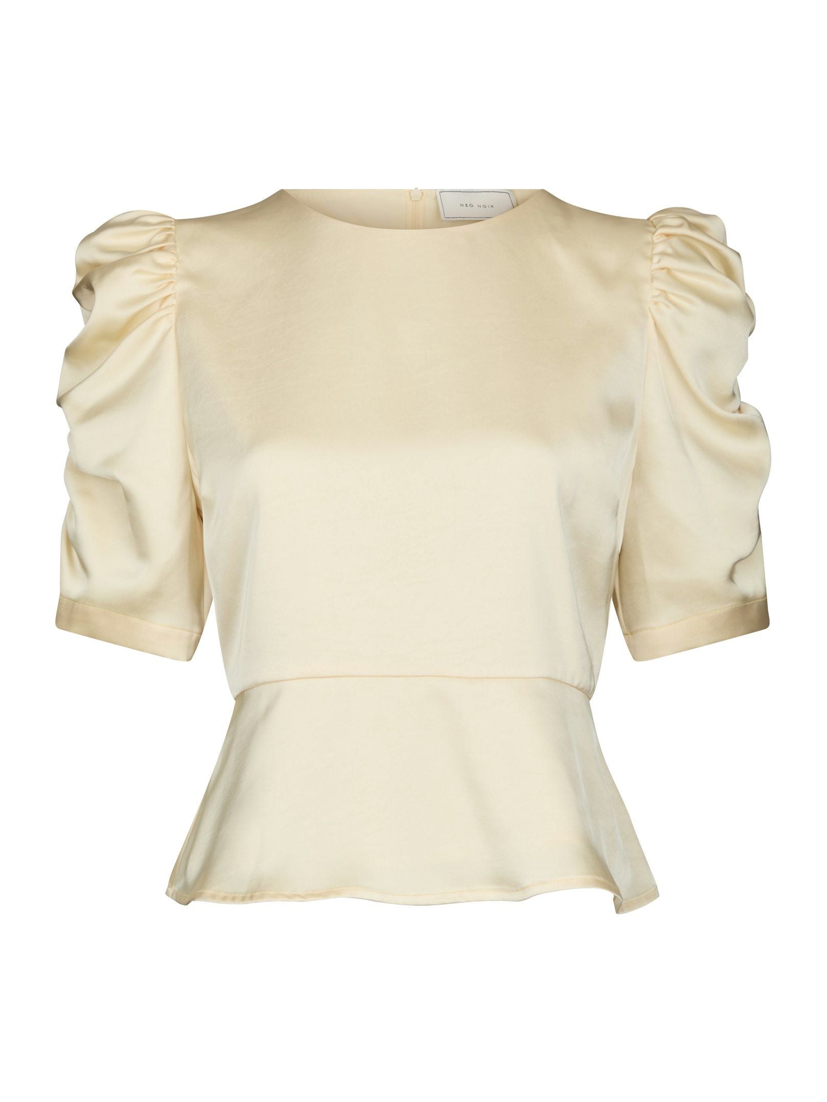 Benua Heavy Satijnen Blouse - Geel