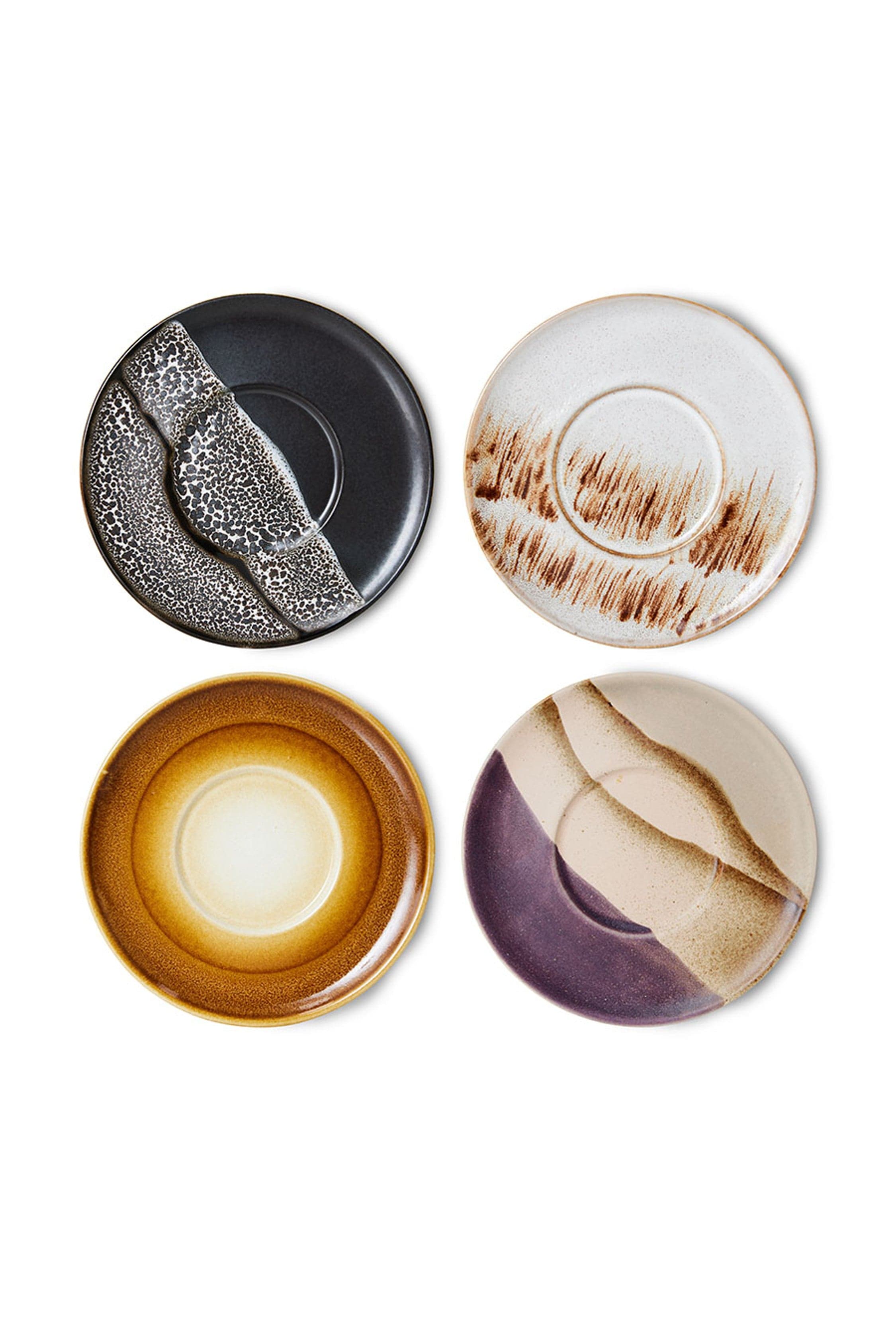 HKliving 70'S keramiek schoteltjes Big Sur (set van 4)