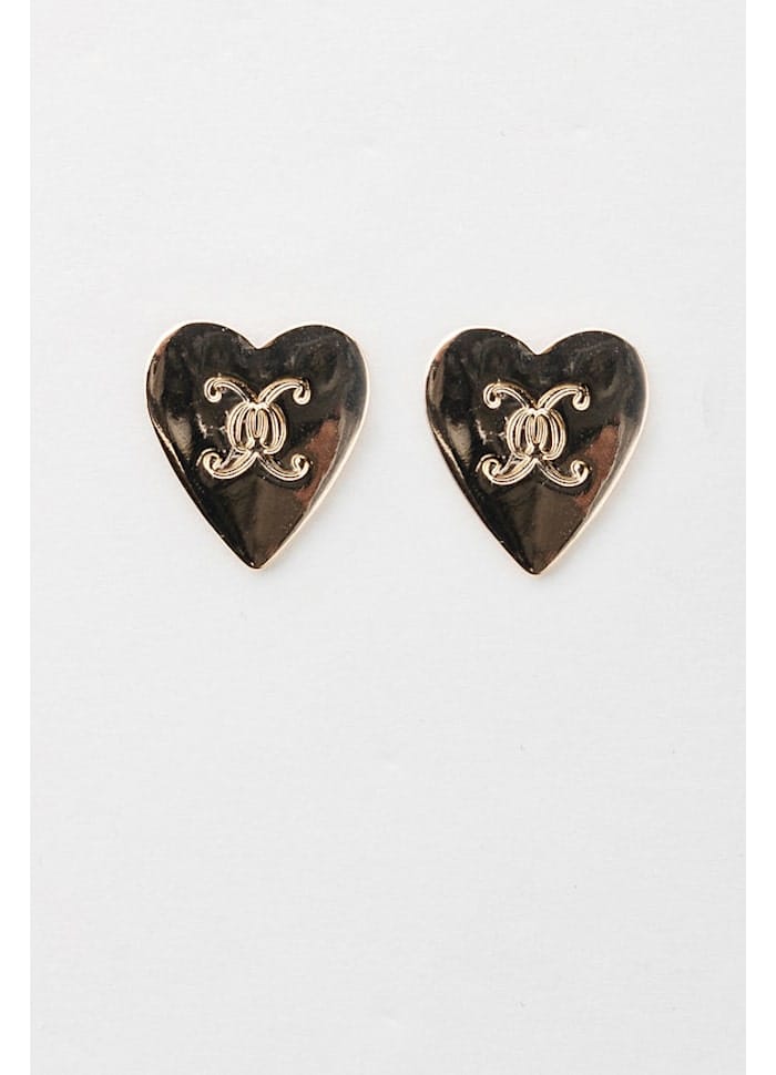 Heart Logo Oorbellen - Goud